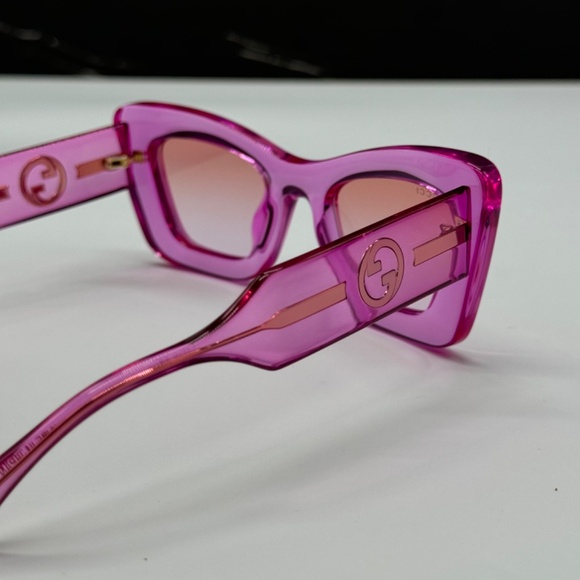 NEW GG1552S 003 GUCCI PINK BUTTERFLY WOMEN SUNGLASSES GUCCI - Picture 9 of 14